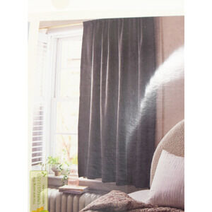 Threshold 50x63" Blackout Henna Rod Pocket Window Curtain Panel Black*